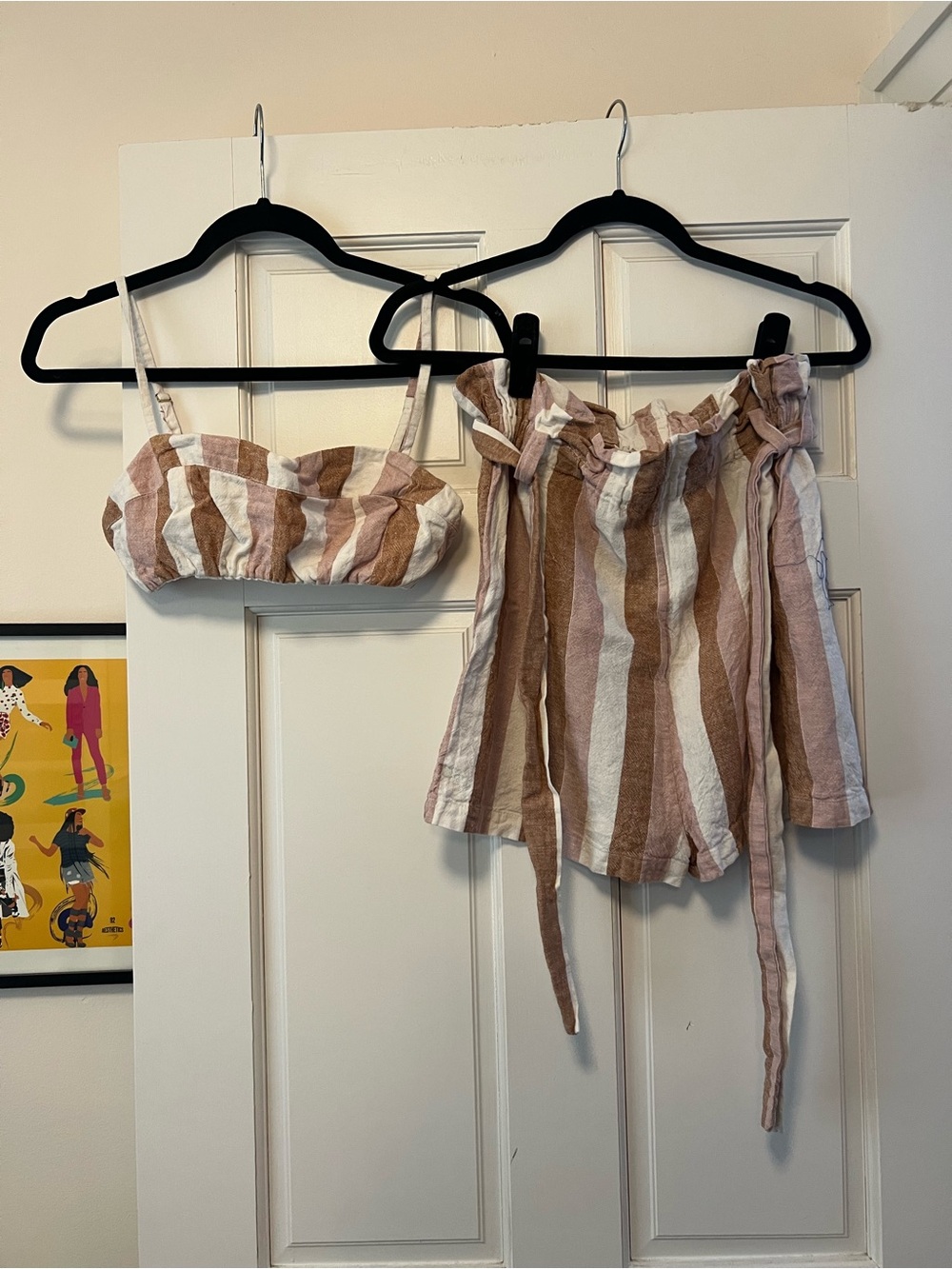 Adriana Degreas Striped Shorts Set